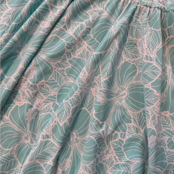 BCBG girls dress teal summer small 7 8 floral flowy - Picture 2 of 2